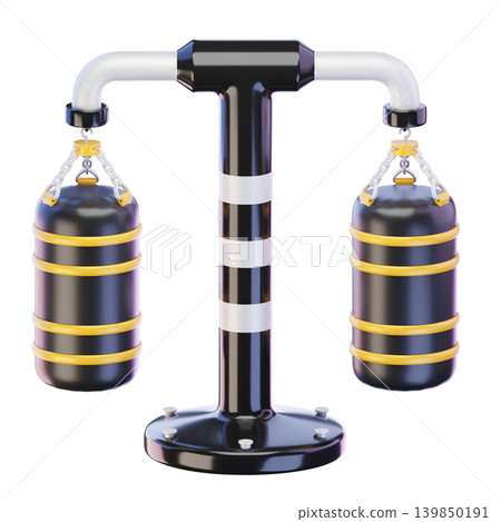 Punching Bag 3d render icon Punching Bag 3d render icon 139850191