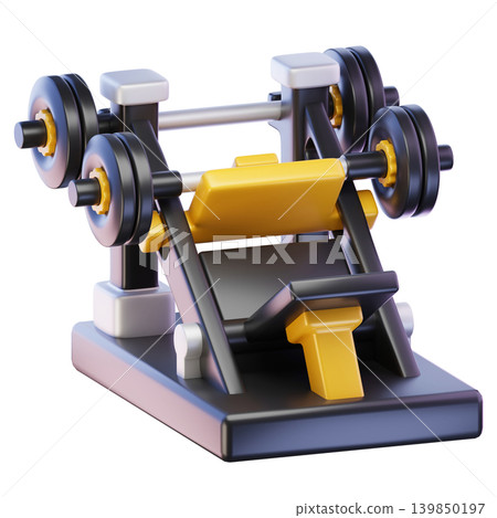 Leg Press Machine 3d render icon Leg Press Machine 3d render icon 139850197
