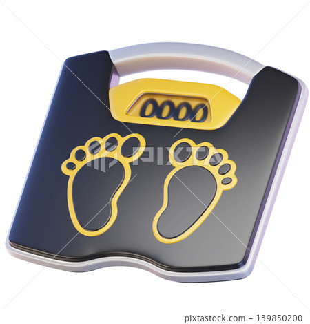 Weight Scale 3d render icon 139850200