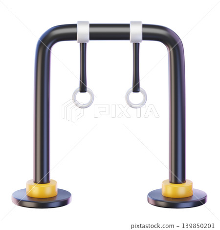 Gymnastic Rings 3d render icon Gymnastic Rings 3d render icon 139850201