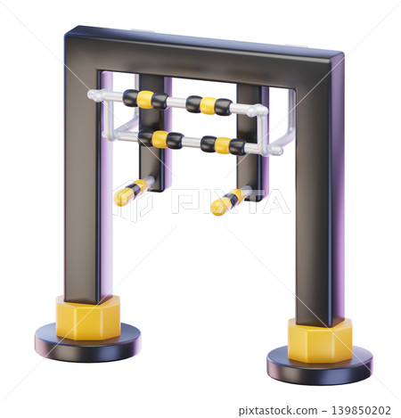 Pull Up Bar 3D render Icon Pull Up Bar 3D render Icon 139850202