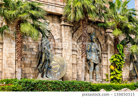 Phu Quoc, Vietnam - January 3 2026: Roman square ruins and warrior statues in Phu Quoc Phu Quoc, Vietnam - January 3 2026: Roman square ruins and warrior statues in Phu Quoc 139850315