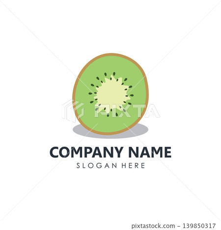 Minimalist Kiwi Fruit Logo Design 139850317