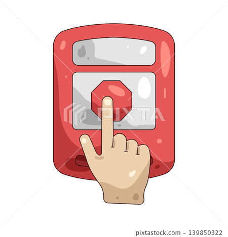 Illustration of emergency call button Illustration of emergency call button 139850322
