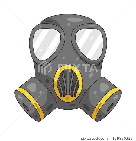 Illustration of gas mask Illustration of gas mask 139850325