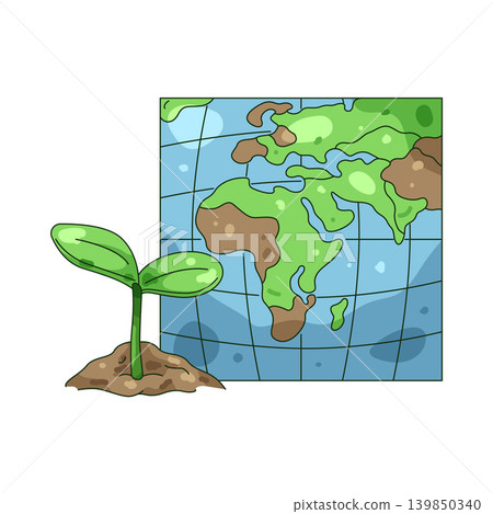 Illustration of growing plant Illustration of growing plant 139850340