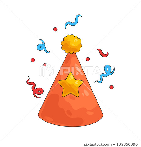 Illustration of party hat Illustration of party hat 139850396