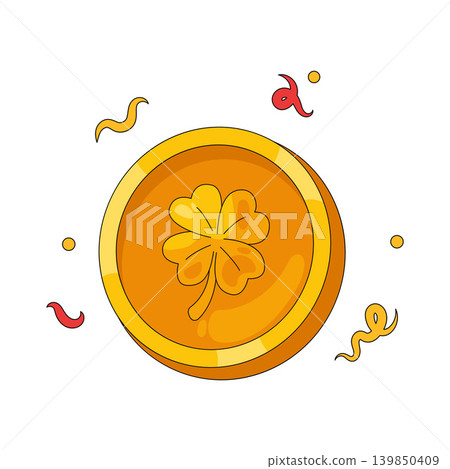 Illustration of lucky coin Illustration of lucky coin 139850409