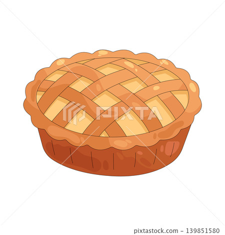 Illustration of apple pie Illustration of apple pie 139851580