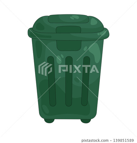 Illustration of trash bin Illustration of trash bin 139851589