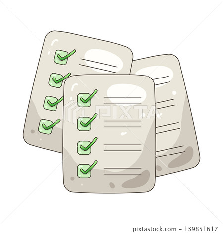 Illustration of checklist  139851617