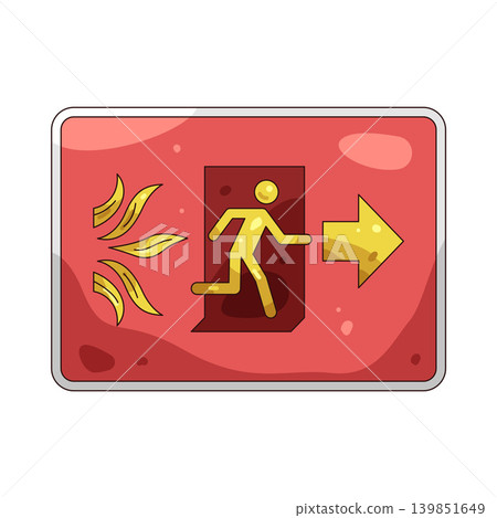 Illustration of exit sign Illustration of exit sign 139851649