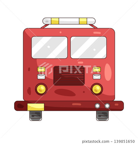 Illustration of fire truck Illustration of fire truck 139851650
