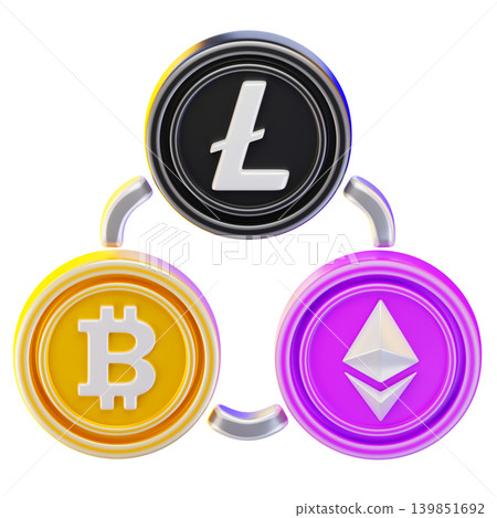 bitcoin scale 3d render icon bitcoin scale 3d render icon 139851692