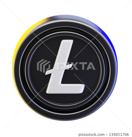 Litecoin 3d render icon 139851706