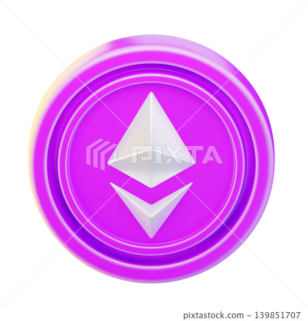 Ethereum 3d render icon Ethereum 3d render icon 139851707