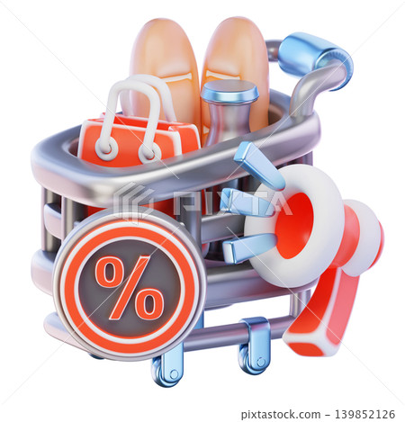 Discount Promotion 3d render icon Discount Promotion 3d render icon 139852126