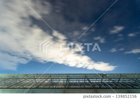 Starry sky and glass greenhouse Starry sky and glass greenhouse 139852156