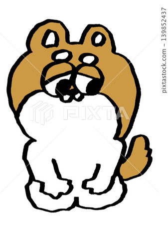 一隻柴犬呈正式的跪姿坐著。 一隻柴犬呈正式的跪姿坐著。 139852437