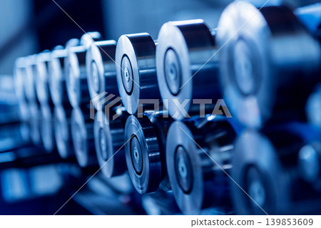 Metal sheet forming machine at the modern metalwork factory. Metal sheet forming machine at the modern metalwork factory. 139853609