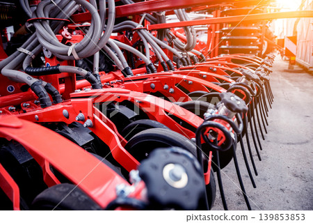 Modern agricultural machinery and equipment. Industrial details. 139853853