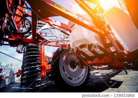 Modern agricultural machinery and equipment. Industrial details. Modern agricultural machinery and equipment. Industrial details. 139853860