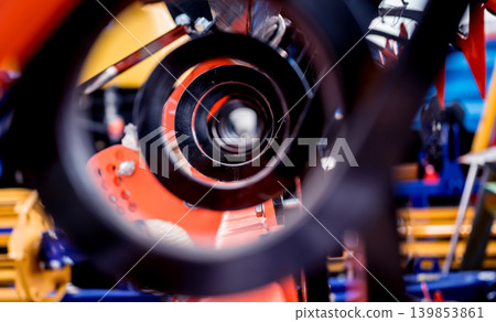 Modern agricultural machinery and equipment. Industrial details. Modern agricultural machinery and equipment. Industrial details. 139853861