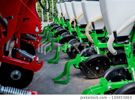 Modern agricultural machinery and equipment. Industrial details. Modern agricultural machinery and equipment. Industrial details. 139853863