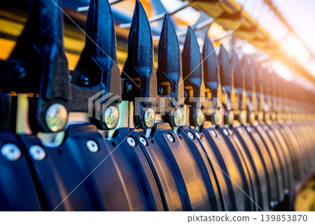 Modern agricultural machinery and equipment. Combine harvester. Modern agricultural machinery and equipment. Combine harvester. 139853870