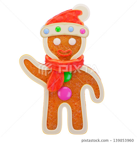 gingerbread 3d render icon gingerbread 3d render icon 139853960