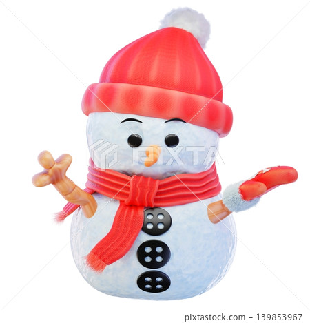 snowman 3d render icon snowman 3d render icon 139853967