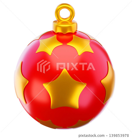 Christmas Ball 3d render icon Christmas Ball 3d render icon 139853978