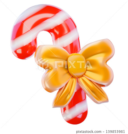 candy cane 3d render icon candy cane 3d render icon 139853981