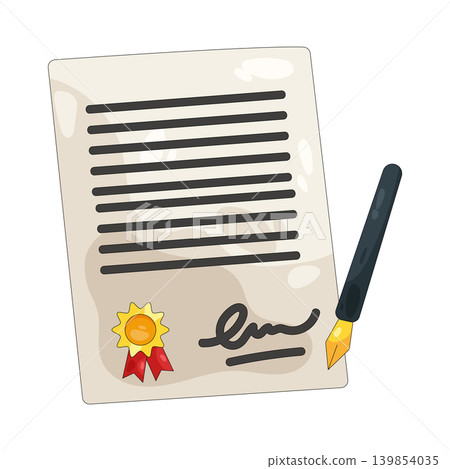 Illustration of contract Illustration of contract 139854035