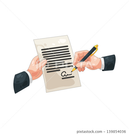 Illustration of contract Illustration of contract 139854036