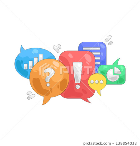 Illustration of business talk  139854038