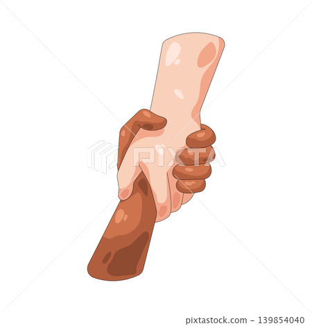 Illustration of helping hand Illustration of helping hand 139854040