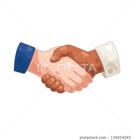 Illustration of handshake Illustration of handshake 139854045