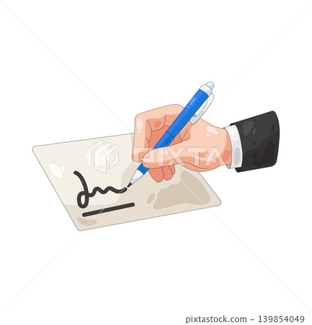 Illustration of signature Illustration of signature 139854049