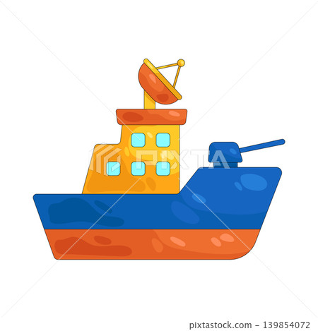 Illustration of navy ship Illustration of navy ship 139854072