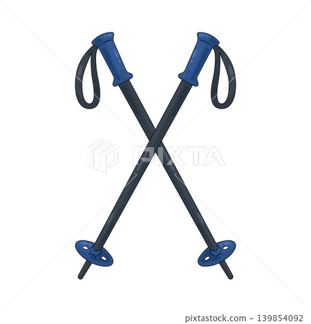 Illustration of ski pole Illustration of ski pole 139854092