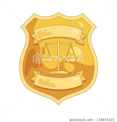 Illustration of law badge Illustration of law badge 139854183