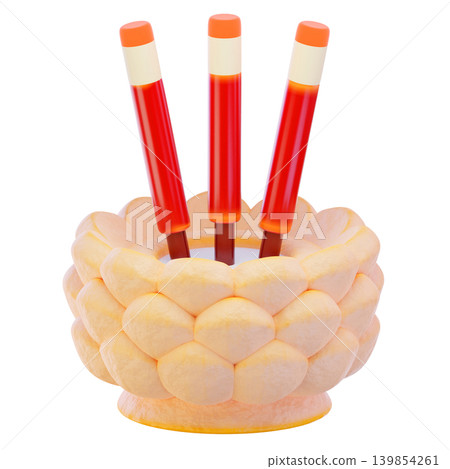 Chinese incense 3d render icon Chinese incense 3d render icon 139854261
