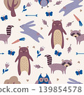 cute woodland animal pattern 139854578