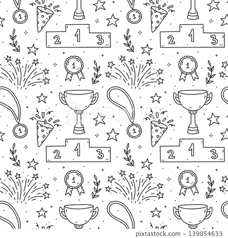 Seamless pattern with winners awards 139854633