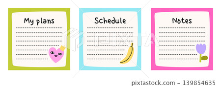 Cute hand-drawn to do list and planner Cute hand-drawn to do list and planner 139854635