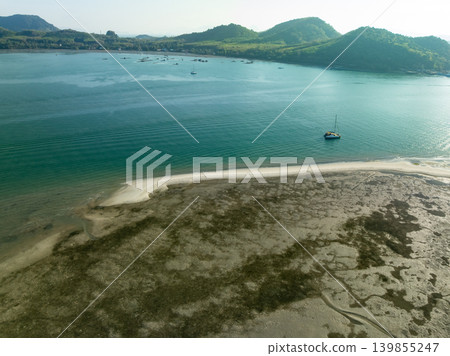 Aerial view of Laem Had Beach in Koh Yao Yai Phang-nga province, Amazing island in the andaman sea Phang-nga Thailand Aerial view of Laem Had Beach in Koh Yao Yai Phang-nga province, Amazing island in the andaman sea Phang-nga Thailand 139855247