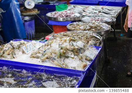 Shrimp sold in a Thai market Shrimp sold in a Thai market 139855488