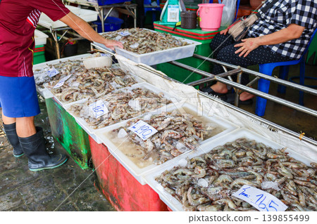 Shrimp sold in a Thai market Shrimp sold in a Thai market 139855499