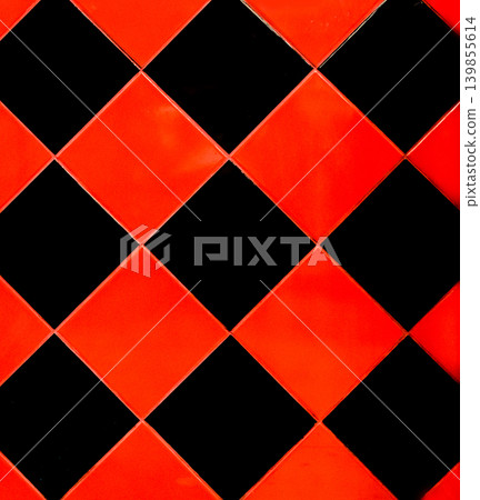 Red black mosaic ceramic tile abstract pattern interior surface floor texture backdrop wall background Red black mosaic ceramic tile abstract pattern interior surface floor texture backdrop wall background 139855614